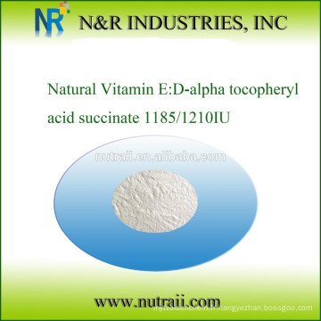 Vitamine E naturelle: succinate d'acide D-alpha-tocopherylique 1185IU / 1210IU